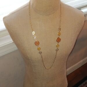 Elegant Gold and Brown Necklace